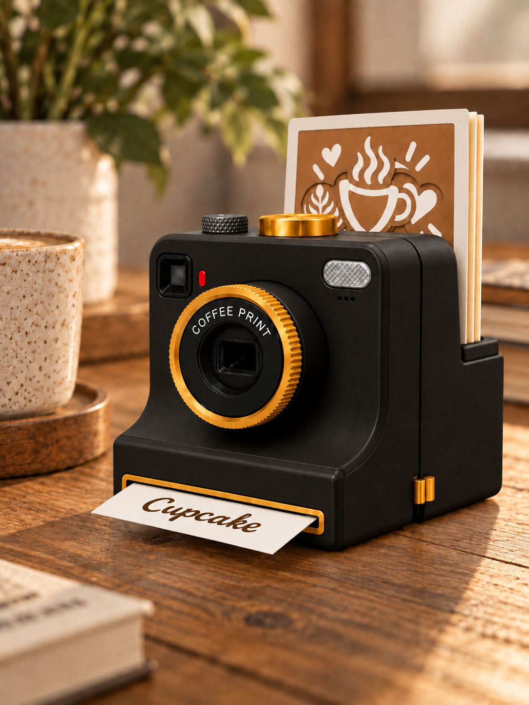 Instant Latte Art Printer in Black